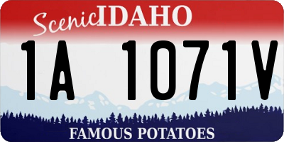 ID license plate 1A1071V
