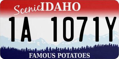 ID license plate 1A1071Y
