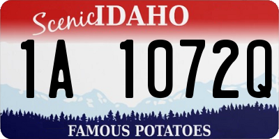 ID license plate 1A1072Q