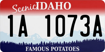 ID license plate 1A1073A
