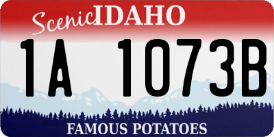 ID license plate 1A1073B