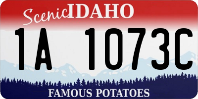ID license plate 1A1073C