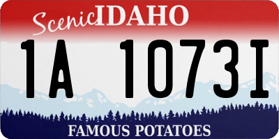ID license plate 1A1073I