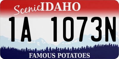 ID license plate 1A1073N