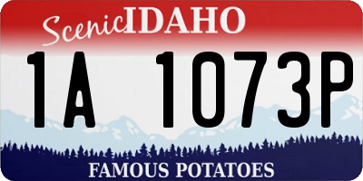 ID license plate 1A1073P
