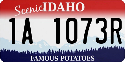 ID license plate 1A1073R