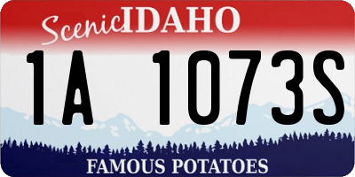 ID license plate 1A1073S