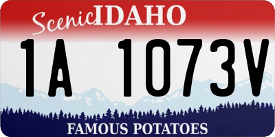ID license plate 1A1073V