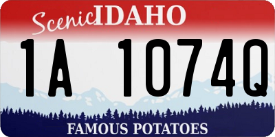 ID license plate 1A1074Q