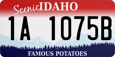 ID license plate 1A1075B