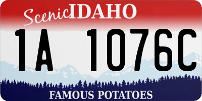 ID license plate 1A1076C