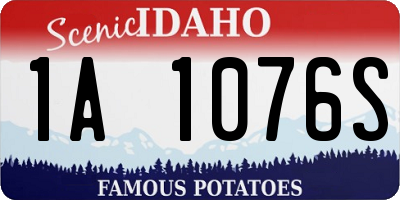 ID license plate 1A1076S