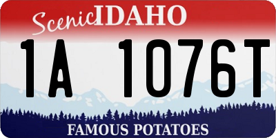 ID license plate 1A1076T