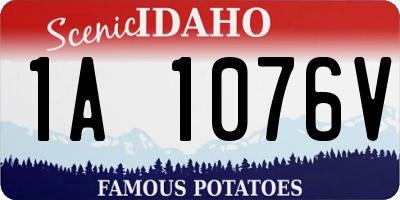 ID license plate 1A1076V