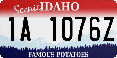 ID license plate 1A1076Z