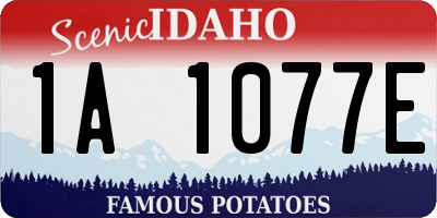 ID license plate 1A1077E