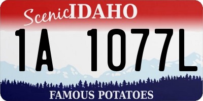 ID license plate 1A1077L