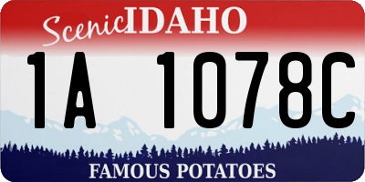 ID license plate 1A1078C