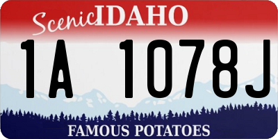 ID license plate 1A1078J