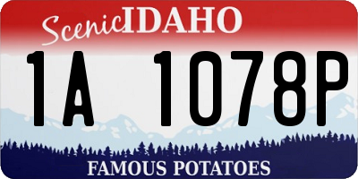 ID license plate 1A1078P
