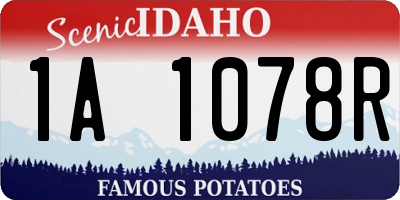 ID license plate 1A1078R
