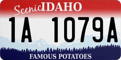 ID license plate 1A1079A