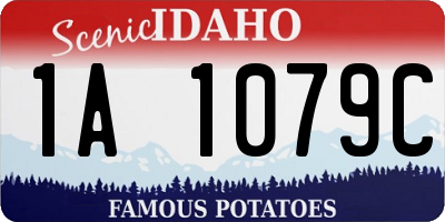 ID license plate 1A1079C