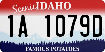 ID license plate 1A1079D
