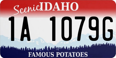 ID license plate 1A1079G