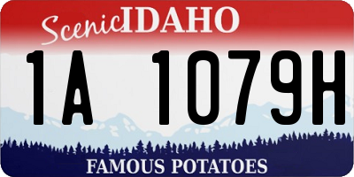 ID license plate 1A1079H