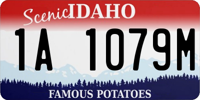 ID license plate 1A1079M