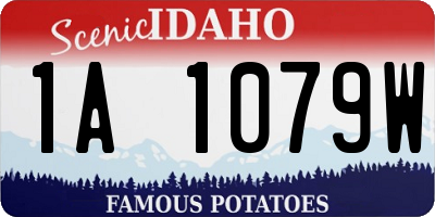 ID license plate 1A1079W