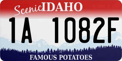 ID license plate 1A1082F