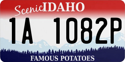 ID license plate 1A1082P