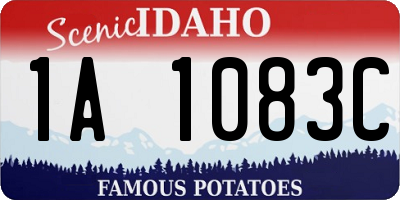 ID license plate 1A1083C