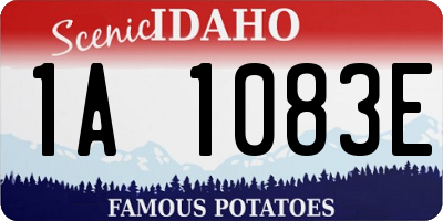 ID license plate 1A1083E