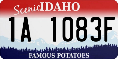 ID license plate 1A1083F