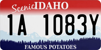 ID license plate 1A1083Y