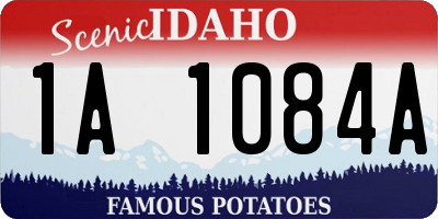 ID license plate 1A1084A