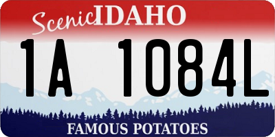 ID license plate 1A1084L