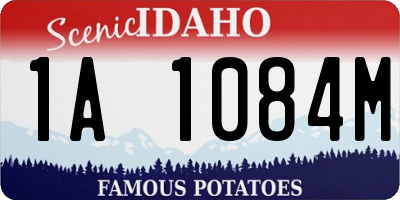 ID license plate 1A1084M