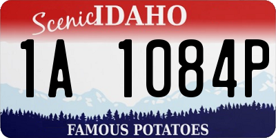 ID license plate 1A1084P