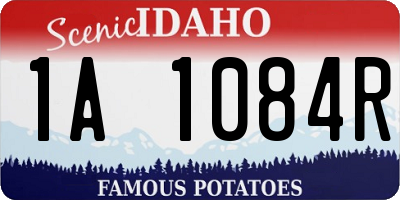 ID license plate 1A1084R