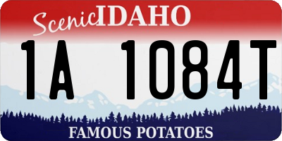 ID license plate 1A1084T
