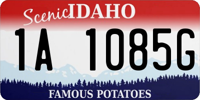 ID license plate 1A1085G