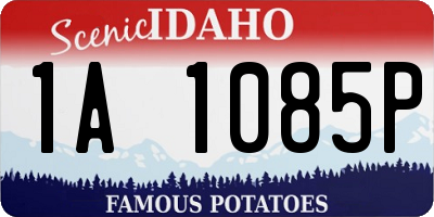 ID license plate 1A1085P