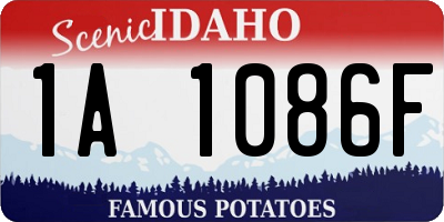 ID license plate 1A1086F
