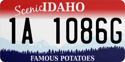 ID license plate 1A1086G