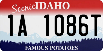 ID license plate 1A1086T
