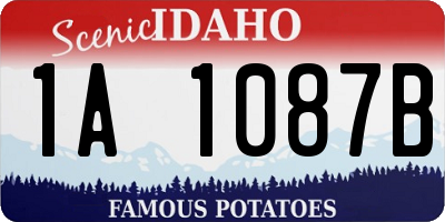 ID license plate 1A1087B